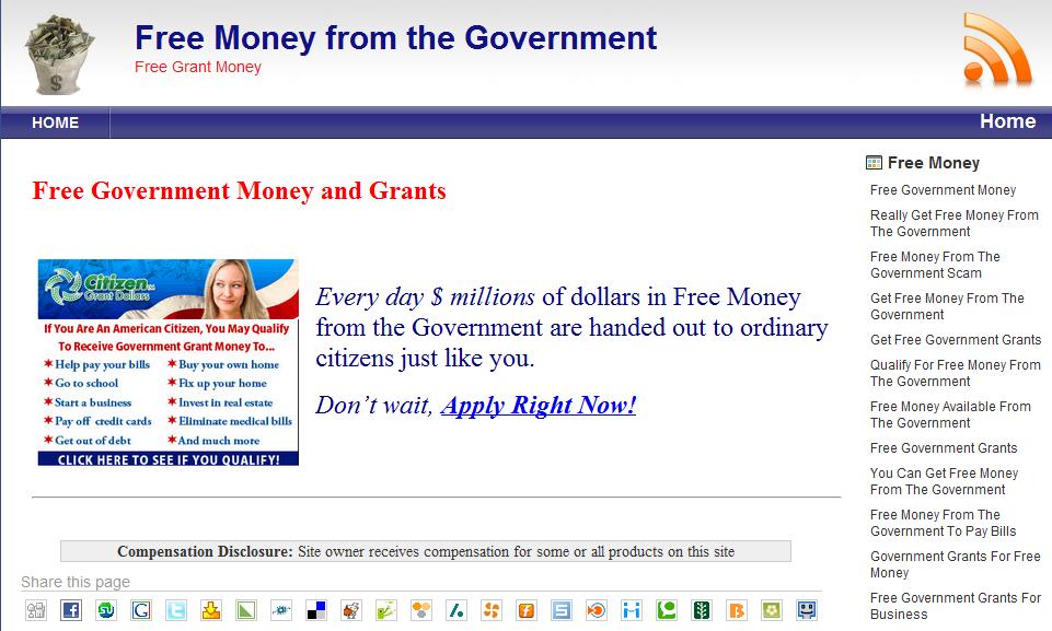 Money from the Government Screenshot